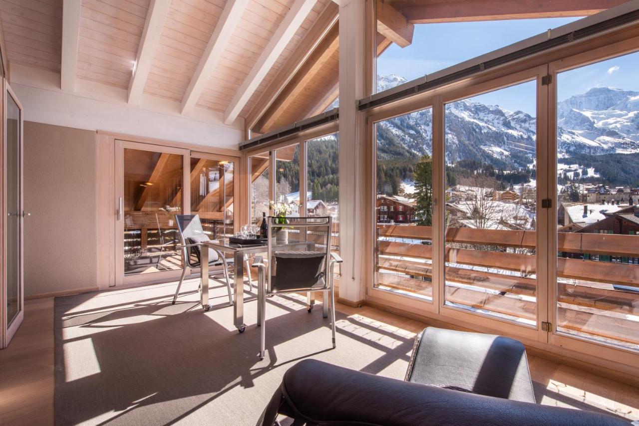 Chalet Schneehoren Penthouse Wengen Exterior foto